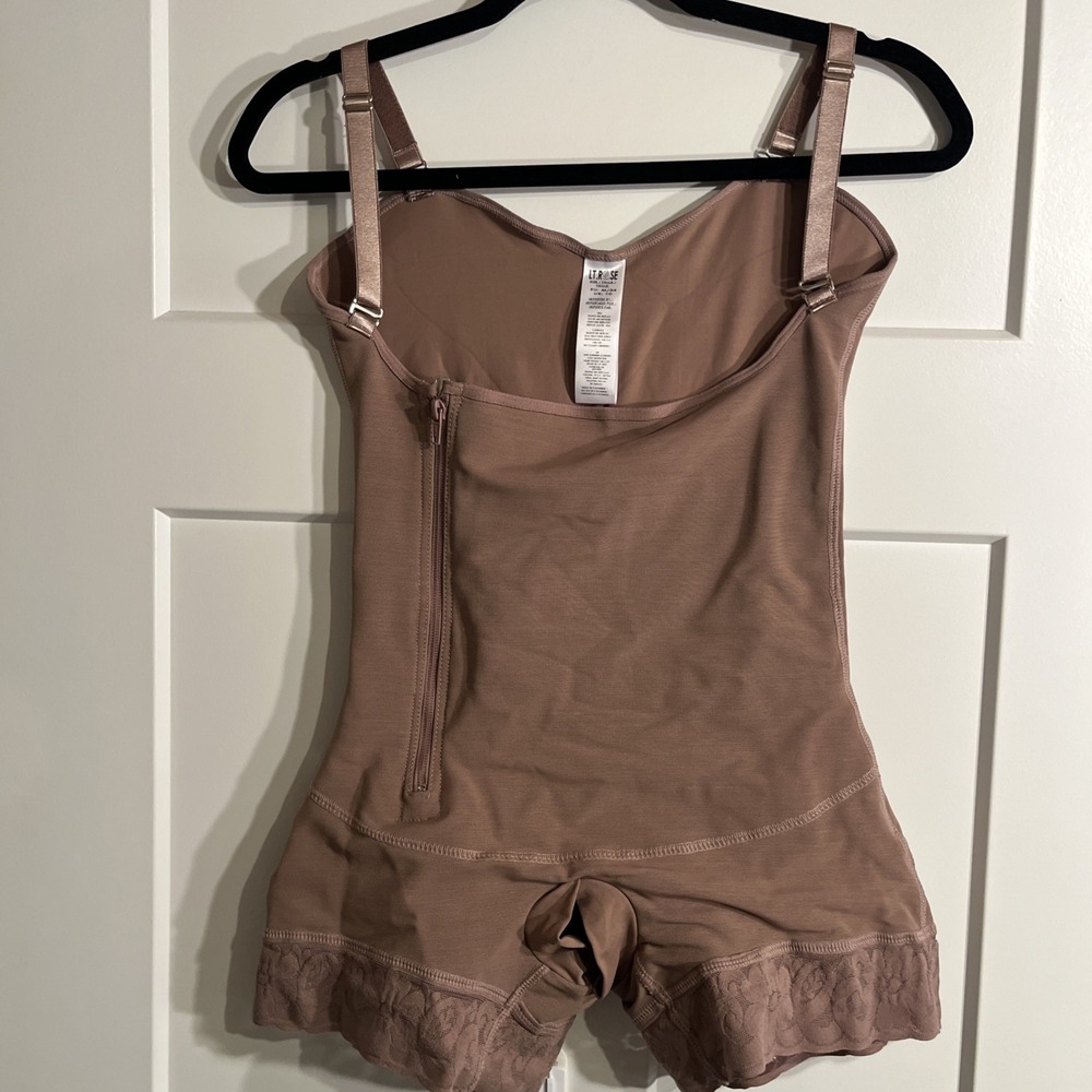 LT Rose Women Brown Bodysuit Butt Lifter Shaper Faja 21123 Medium